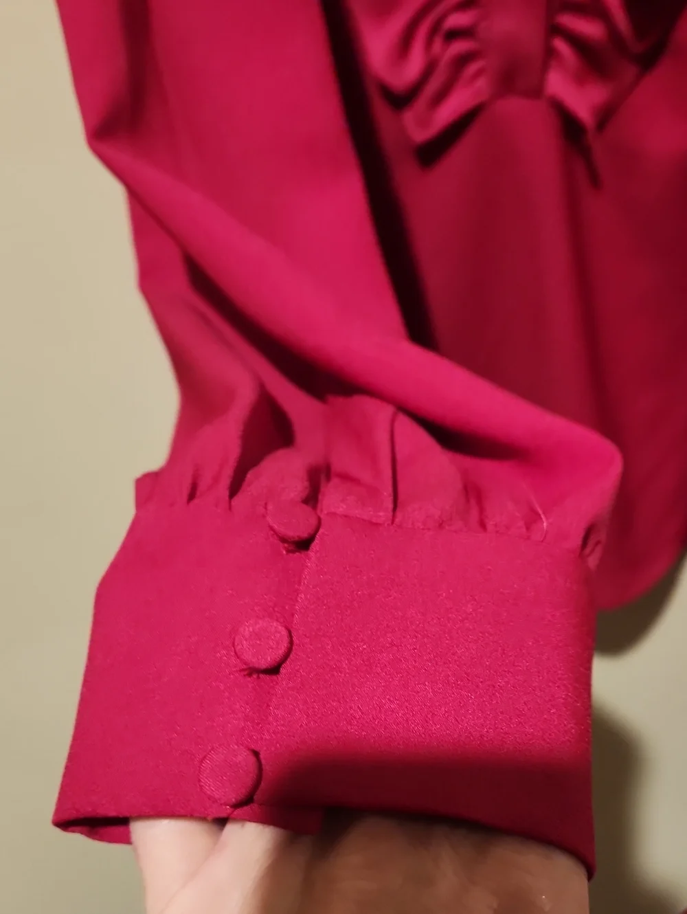 ❤️ J CREW LONG-SLEEVE RUFLE-FRONT TOP IN SATIN CREPE, XS